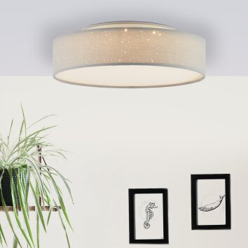 Brilliant Baska Ceiling Light LED white, 1-light source