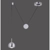 Paul Neuhaus Q-ADAM Pendant Light LED stainless steel, 1-light source, Remote control, Colour changer