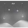 Paul Neuhaus Q-ADAM Pendant Light LED stainless steel, 2-light sources, Remote control, Colour changer