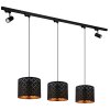 Globo CLARKE Pendant Light black, 3-light sources