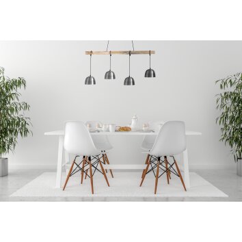 Globo HERMI Pendant Light Antique, Ecru, 4-light sources