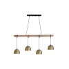 Globo HERMI Pendant Light antique brass, Ecru, 4-light sources