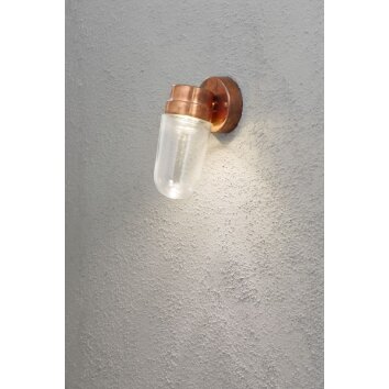 Konstsmide Vega wall light LED copper, 1-light source