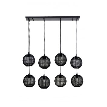 Globo HERMI Pendant Light black, 8-light sources