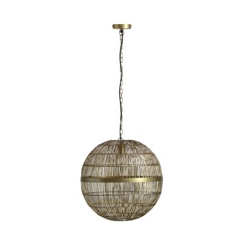 Globo HERMI Pendant Light antique brass, 1-light source