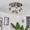 Fernandaires Ceiling Light LED matt nickel, 18-light sources