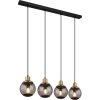 Globo POTTER Pendant Light brass, black, 4-light sources