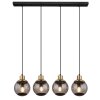Globo POTTER Pendant Light brass, black, 4-light sources