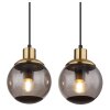 Globo POTTER Pendant Light brass, black, 4-light sources