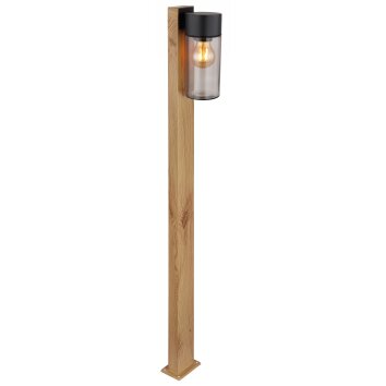 Globo ETSI path light Wood like finish, black, 1-light source