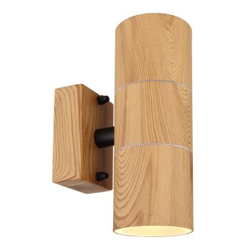 Globo STYLE Outdoor Wall Light Wood like finish, 2-light sources