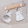 OKSBOL Ceiling Light Light wood, white, 2-light sources