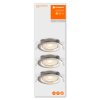 LEDVANCE Spot recessed light stainless steel, 3-light sources