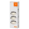 LEDVANCE Spot recessed light stainless steel, 3-light sources