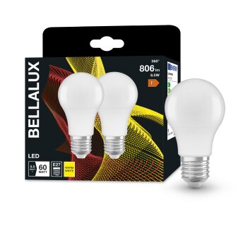 BELLALUX® Set of 2 LED E27 8,5 Watt 2700 Kelvin 806 Lumen