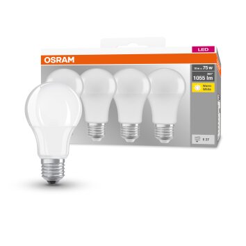 OSRAM CLASSIC A Set of 4 LED E27 10 Watt 2700 Kelvin 1055 Lumen
