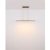 Globo DORO Pendant Light LED grey, Wood like finish, 1-light source
