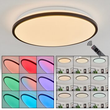 Kroch Ceiling Light LED white, 1-light source, Remote control, Colour changer