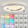 Cancinos Ceiling Light LED silver, white, 2-light sources, Remote control, Colour changer