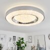 Cancinos Ceiling Light LED silver, white, 2-light sources, Remote control, Colour changer