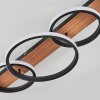 Canhestros Ceiling Light LED brown, Wood like finish, black, 1-light source