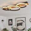 Canhestros Ceiling Light LED brown, Wood like finish, black, 1-light source