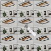 Angtasom Ceiling Light LED Wood like finish, black, white, 1-light source, Remote control
