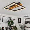 Angtasom Ceiling Light LED Wood like finish, black, white, 1-light source, Remote control