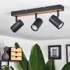 Javel Ceiling Light brown, Wood like finish, black, 3-light sources