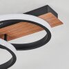Canhestros Ceiling Light LED Wood like finish, black, 1-light source