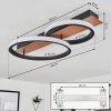Canhestros Ceiling Light LED Wood like finish, black, 1-light source