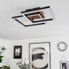 Walschbronn Ceiling Light LED brown, Wood like finish, black, 1-light source