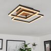 Walschbronn Ceiling Light LED brown, Wood like finish, black, 1-light source