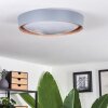 Louea Ceiling Light LED brown, grey, Wood like finish, 1-light source