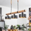 Chabian Pendant Light brown, Wood like finish, black, 3-light sources