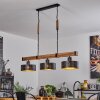 Chabian Pendant Light brown, Wood like finish, black, 3-light sources