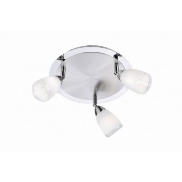 Leuchten-Direkt VINO ceiling light stainless steel, 3-light sources
