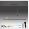 Paul Neuhaus PURE-MOTO Pendant Light LED grey, 3-light sources, Remote control