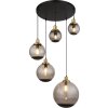 Globo POTTER Pendant Light brass, black, 5-light sources