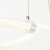 Brilliant Poolen Pendant Light LED silver, 1-light source, Remote control