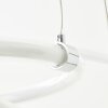 Brilliant Poolen Pendant Light LED silver, 1-light source, Remote control