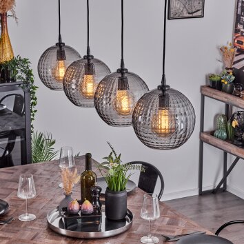 Kerang Pendant Light black, 4-light sources