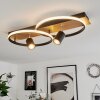 Boim Ceiling Light LED Wood like finish, black, 3-light sources
