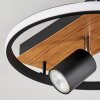 Boim Ceiling Light LED Wood like finish, black, 3-light sources