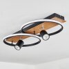 Boim Ceiling Light LED Wood like finish, black, 3-light sources