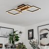 Avelal Ceiling Light LED brown, Wood like finish, black, 1-light source
