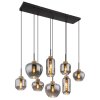 Globo MATT Pendant Light black, 8-light sources