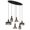 Globo JEDD Pendant Light black, 6-light sources