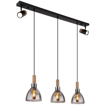 Globo MATTEA Pendant Light black, 5-light sources