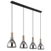 Globo MATTEA Pendant Light black, 4-light sources